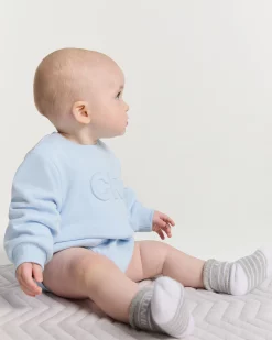 Country Road Organically Grown Cotton Oversized Logo Long Sleeve Bodysuit