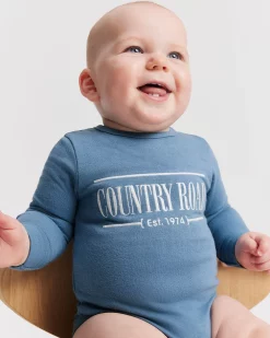 Country Road Unisex Organically Grown Cotton Heritage Long Sleeve Bodysuit