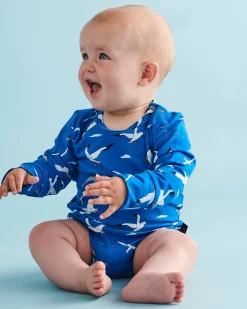 Kip & Co Gulls Organic Long Sleeve Romper - Babies