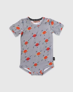 Kip & Co Astro Odyssey Organic Short Sleeve Romper - Babies