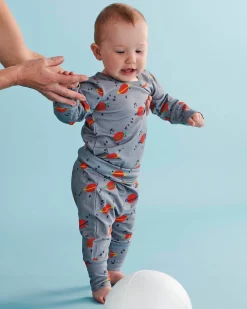 Kip & Co Astro Odyssey Organic Long Sleeve Romper - Babies